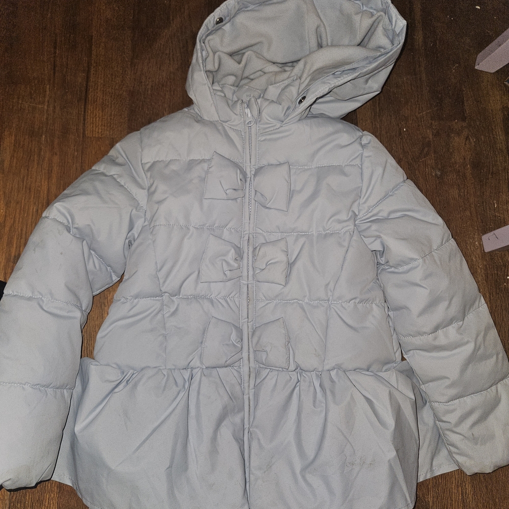 Gymboree Light Blue Bow Puffer Jacket